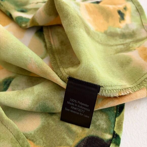 Simply Vera Vera Wang Blouse Women's Medium Floral V-Neck Popover Cap Sleeve - Picture 7 of 8